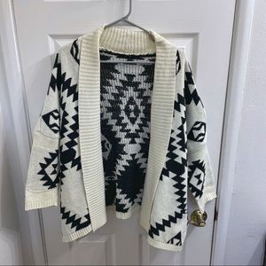 Vintage Aztec cardigan 3/4 sleeve length
